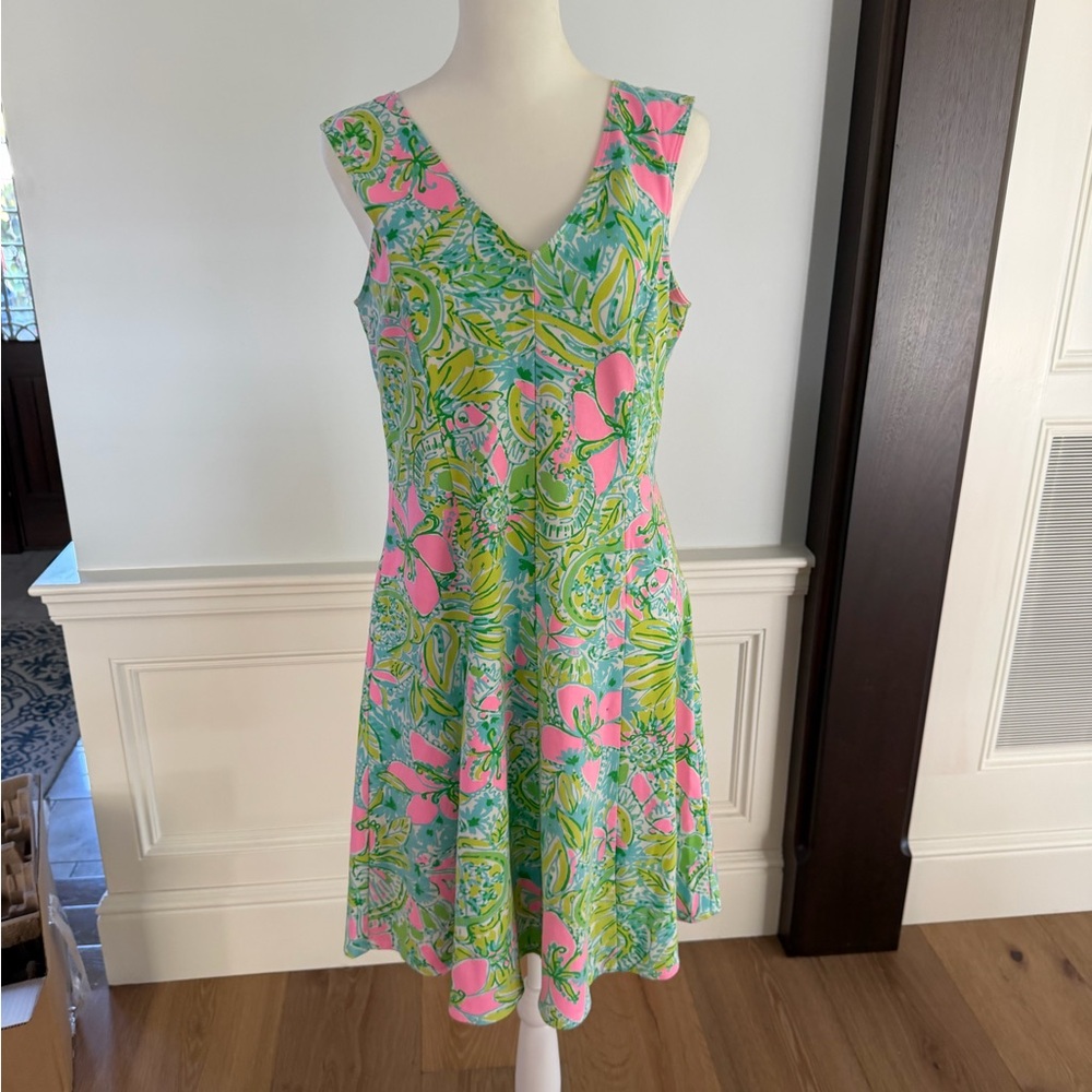Lilly Pulitzer Pink and Green Patterned Dress